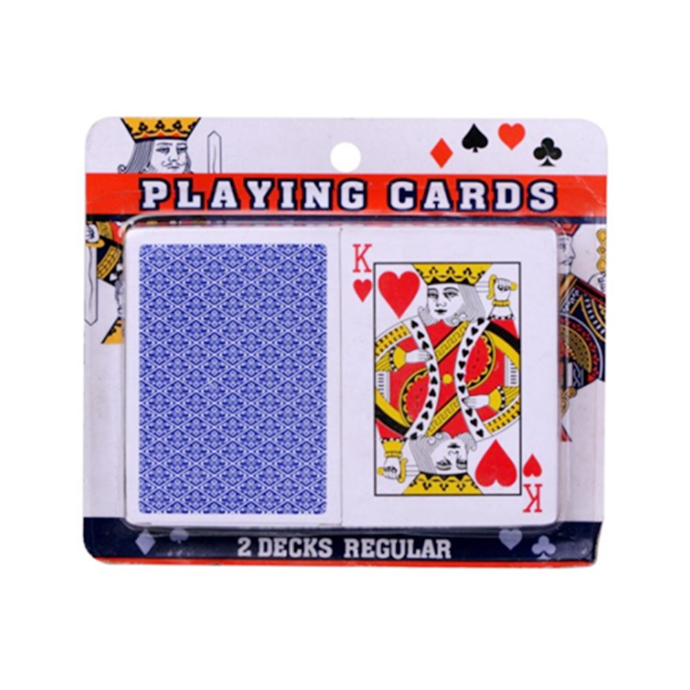 2 Decks Regular Playing Cards in Blister Card Pack